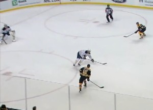 Horton fake pass buries on Miller